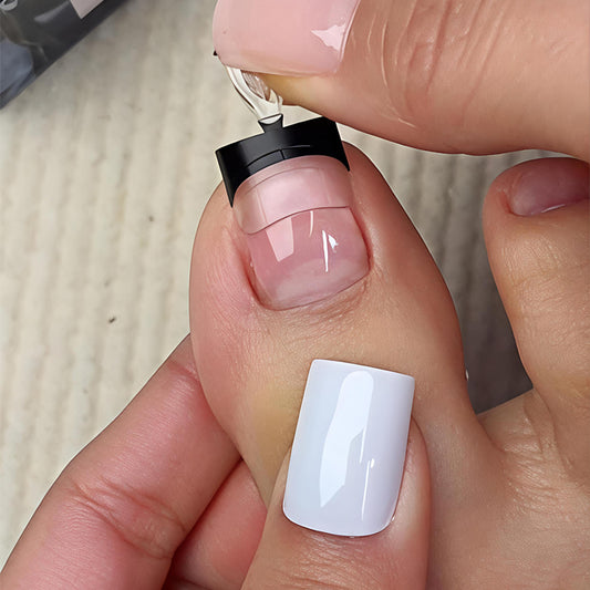 Handle Crescent French Half Paste Toe Nail Tips