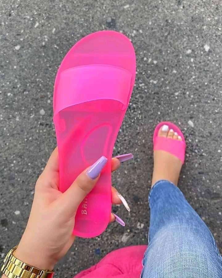 Candy-colored Transparent Slippers