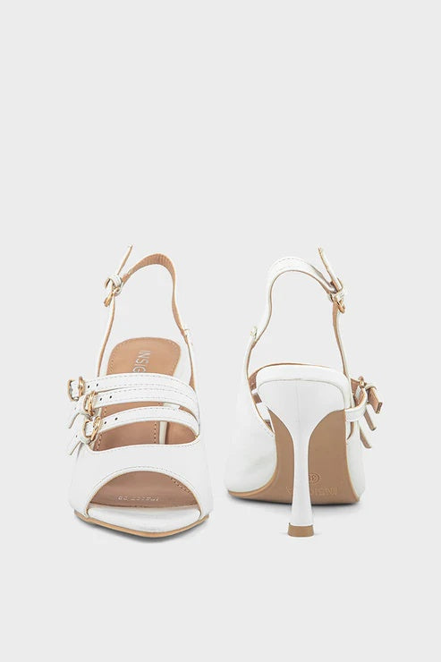 Elegant Nude Strap Heels