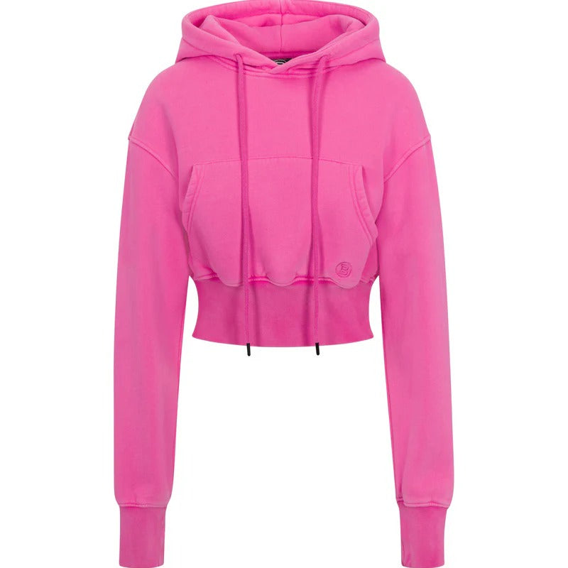 Pink Casual Hoodie And Maxi Skirt Set