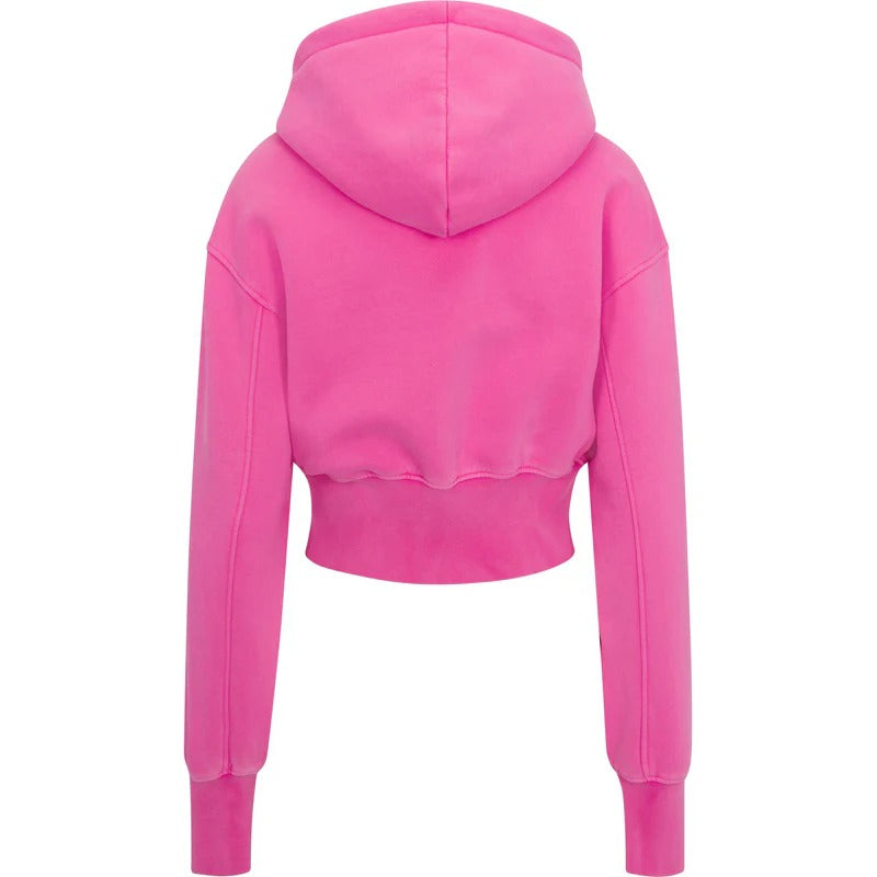 Pink Casual Hoodie And Maxi Skirt Set