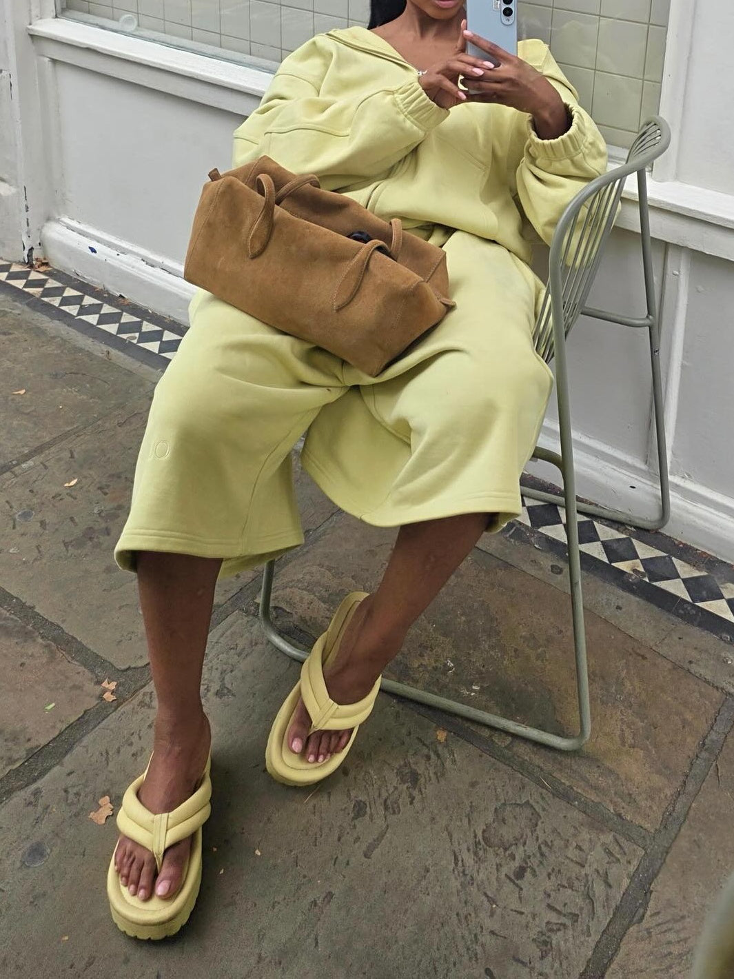 Lemon Zip-Up Hoodie Two Pieces Set