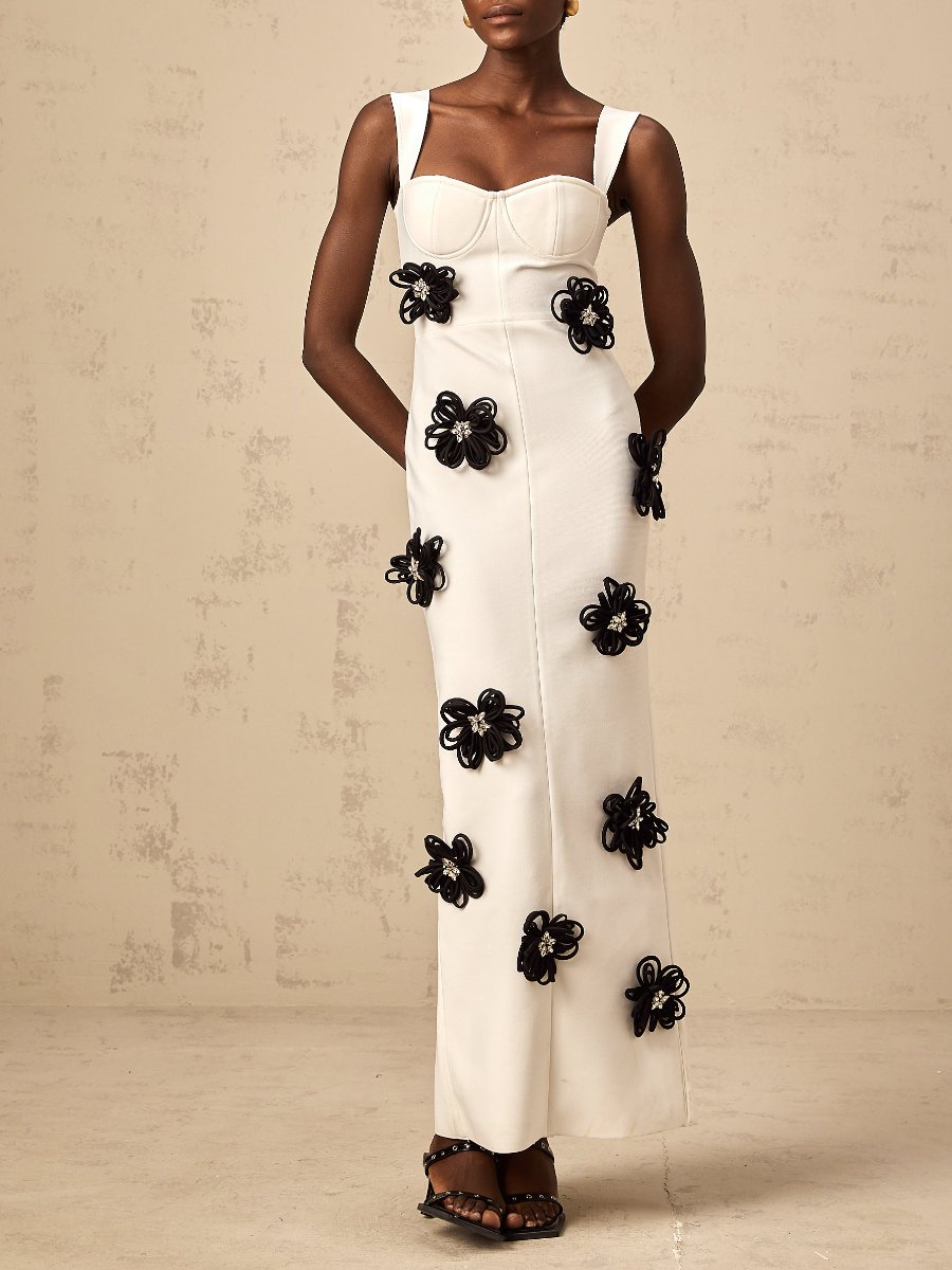 Three-dimensional Printed Sling Dress