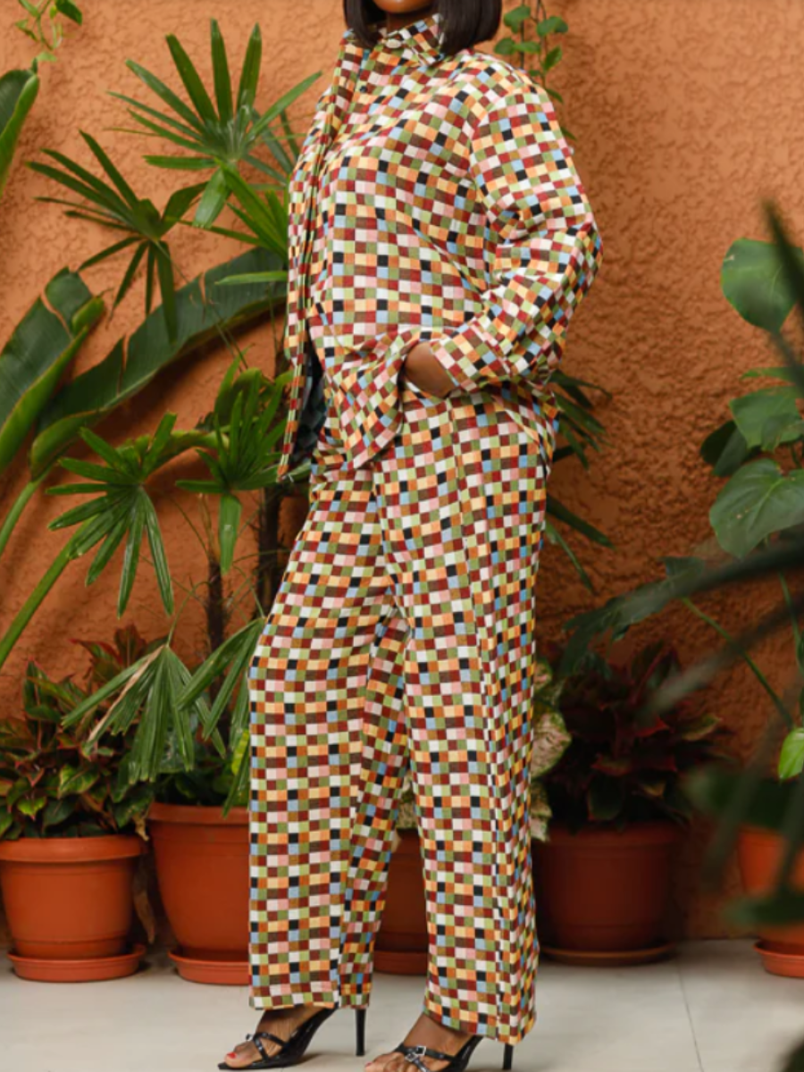 Colorful Vintage Plaid Suit