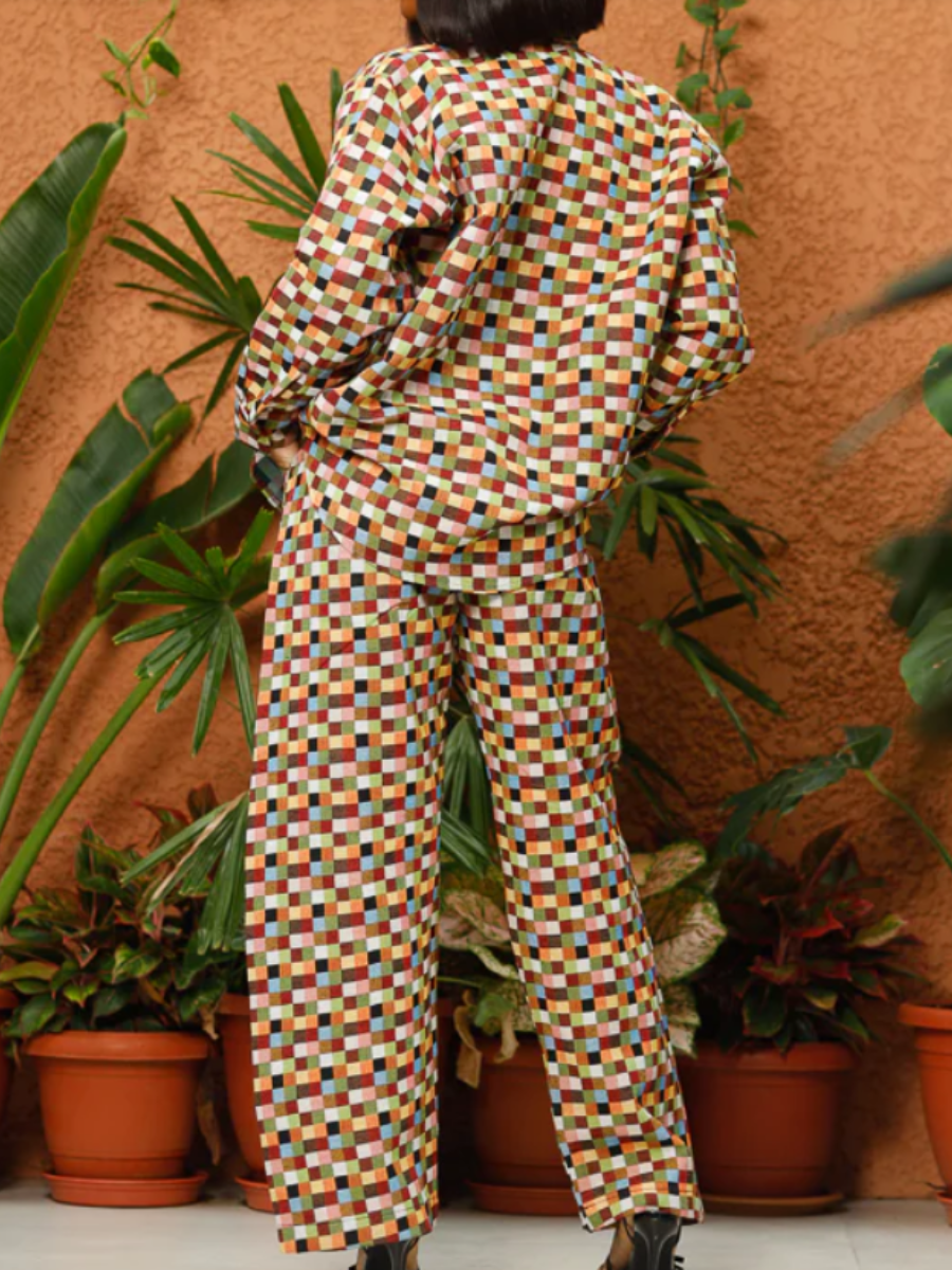 Colorful Vintage Plaid Suit