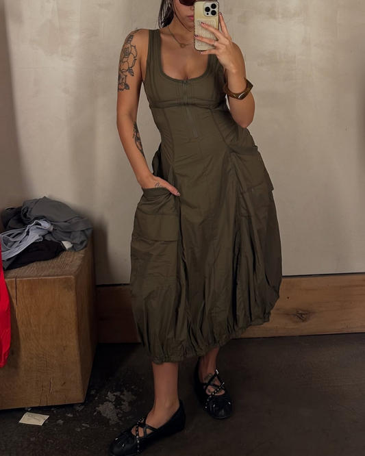 Zipper Strap Dress