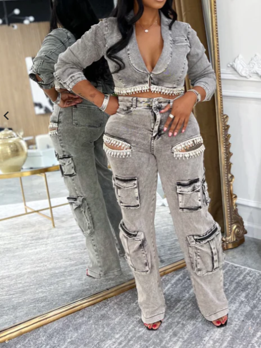 Fashion Denim Suit