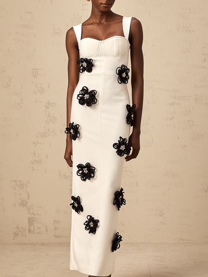 Three-dimensional Printed Sling Dress