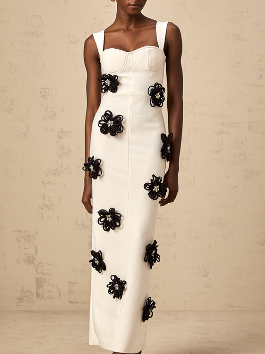Three-dimensional Printed Sling Dress