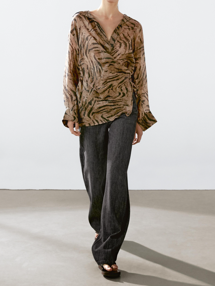 Fashion Animal Print Top