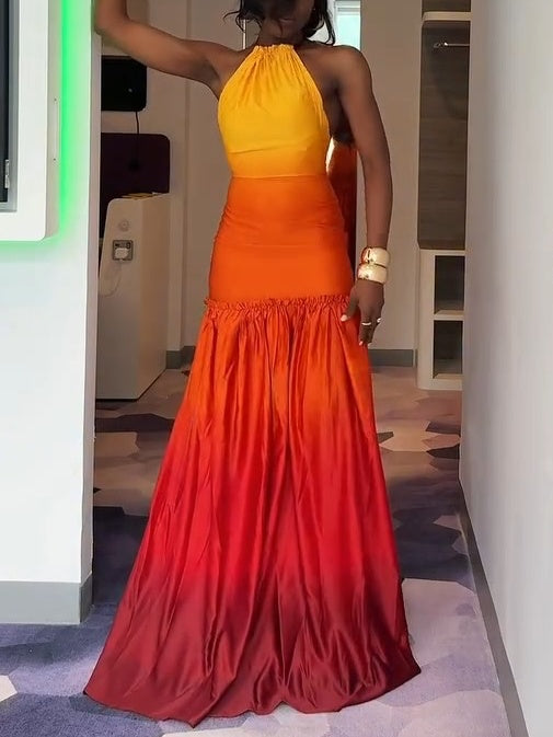 Multi Satin Gown
