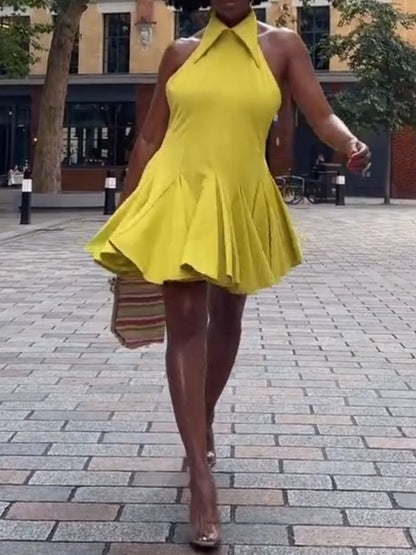 Yellow Flared Dress