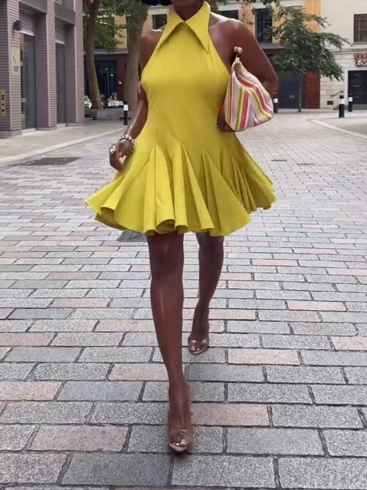Yellow Flared Dress