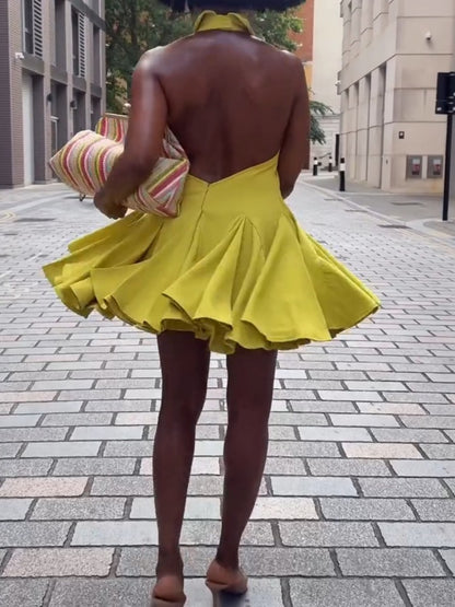 Yellow Flared Dress