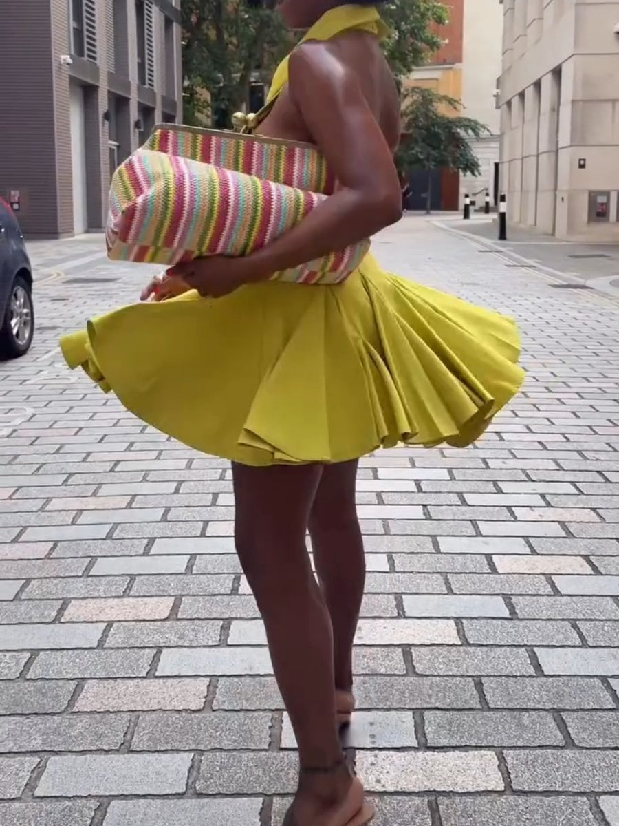 Yellow Flared Dress