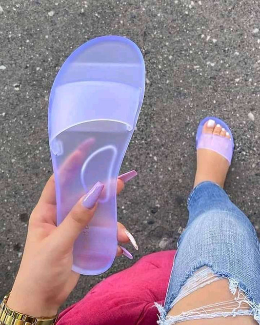 Candy-colored Transparent Slippers