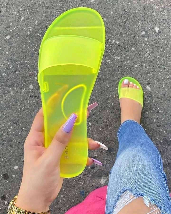 Candy-colored Transparent Slippers
