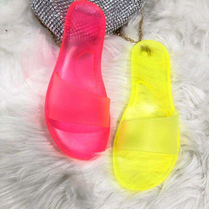 Candy-colored Transparent Slippers