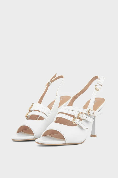 Elegant Nude Strap Heels