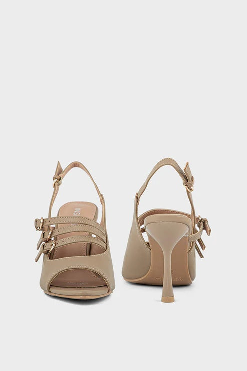 Elegant Nude Strap Heels