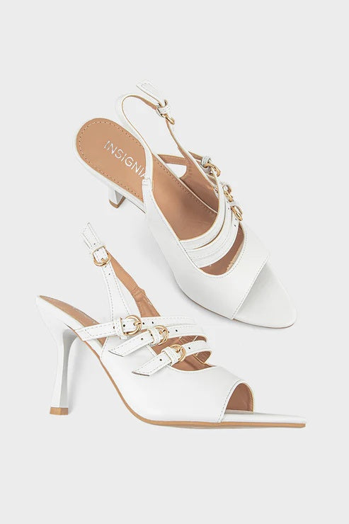 Elegant Nude Strap Heels
