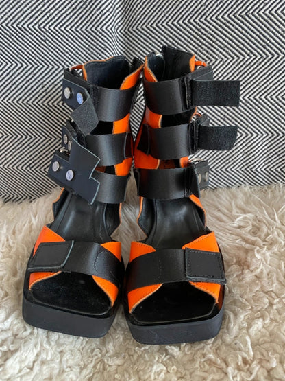Bold Strappy Block Heel Sandals