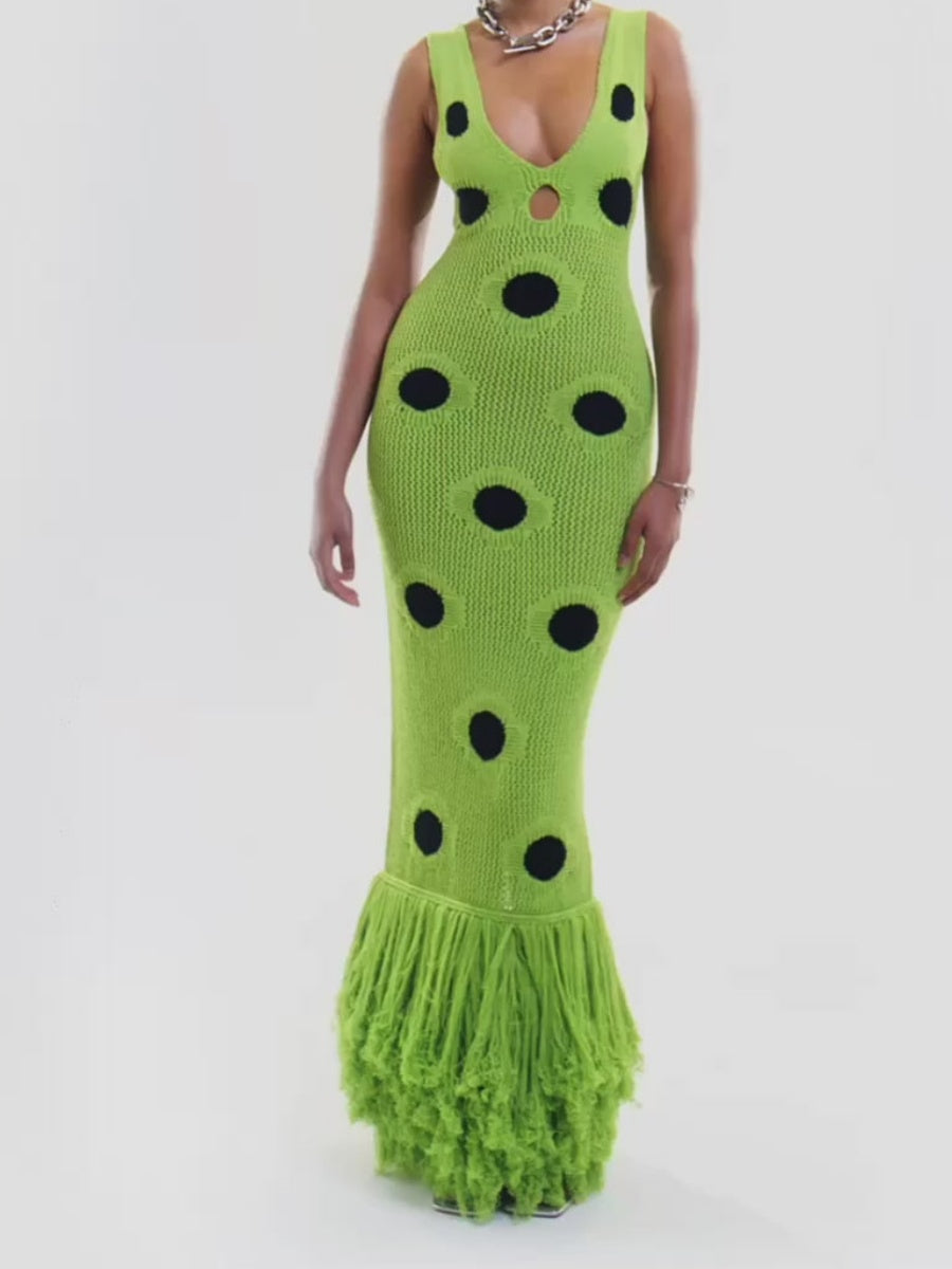 Forest Knit Maxi Dress
