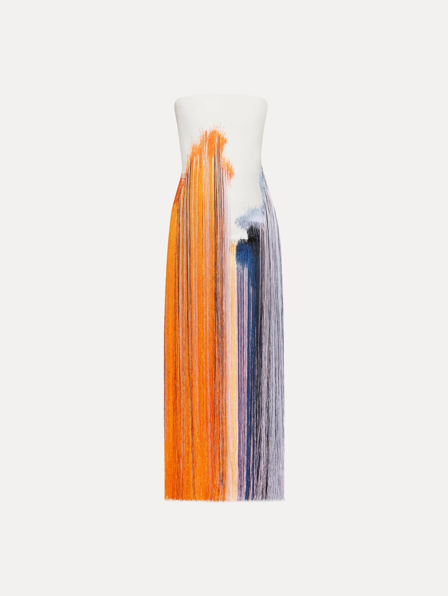 Abstract Colorful Fringe Dress