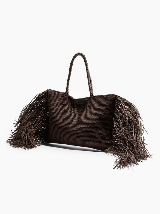 Straw Bag With Fringe