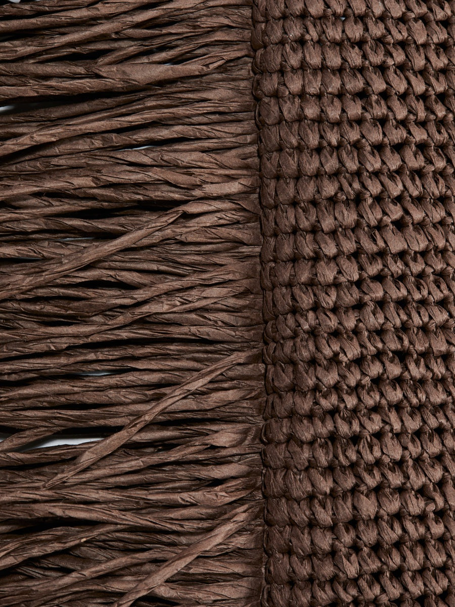 Straw Bag With Fringe