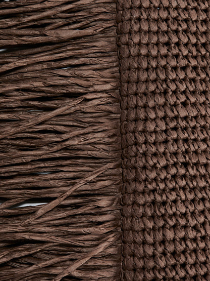 Straw Bag With Fringe