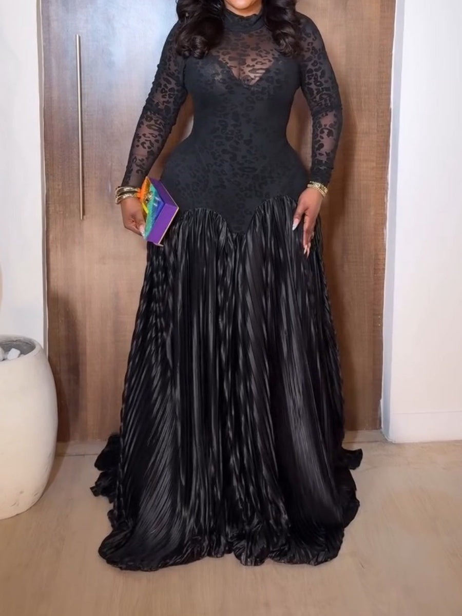 Elegant Black Lace Dress
