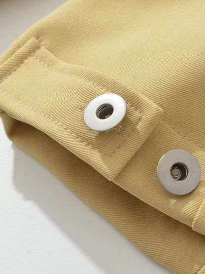 Vintage Zip Contrast Collar Jacket