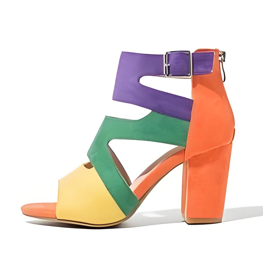 Colorful Strappy High Heels