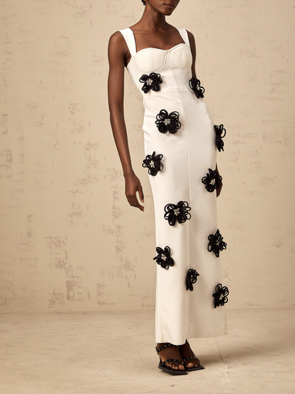 Three-dimensional Printed Sling Dress