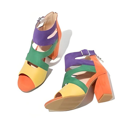 Colorful Strappy High Heels