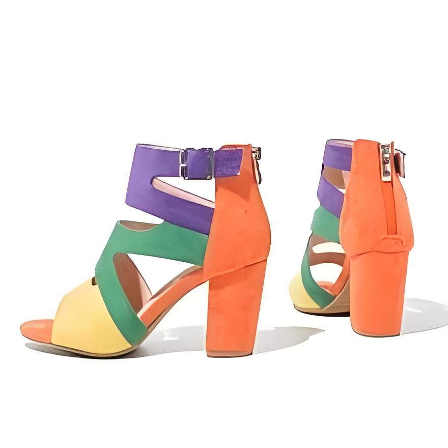 Colorful Strappy High Heels