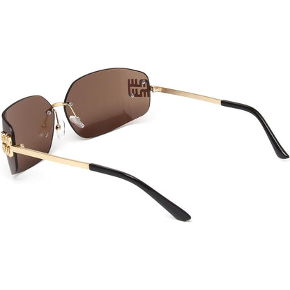 Silver Mirrored Rectangle Sunglasses Women Men Candy Color Sun Glasses