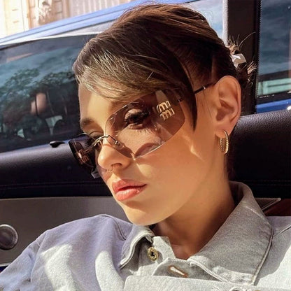 Silver Mirrored Rectangle Sunglasses Women Men Candy Color Sun Glasses