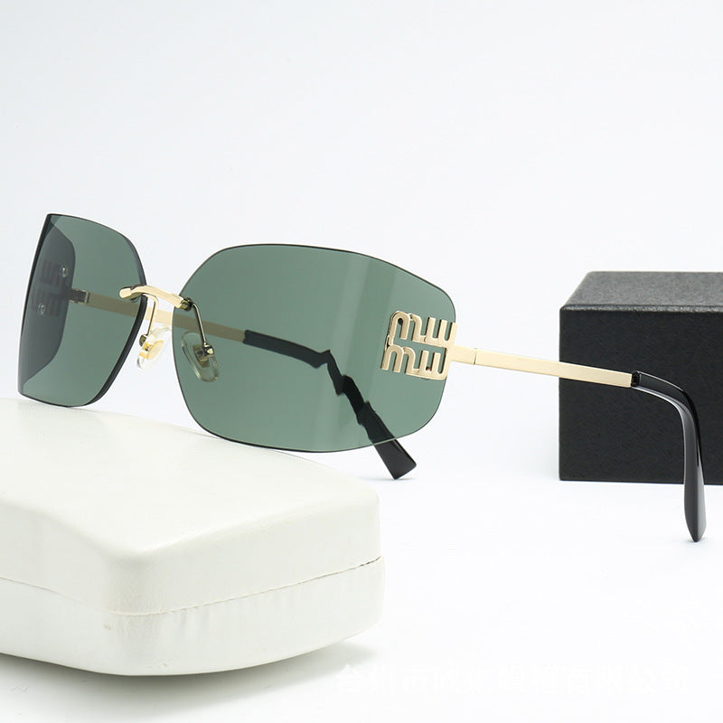 Silver Mirrored Rectangle Sunglasses Women Men Candy Color Sun Glasses
