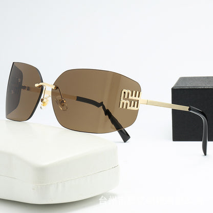 Silver Mirrored Rectangle Sunglasses Women Men Candy Color Sun Glasses
