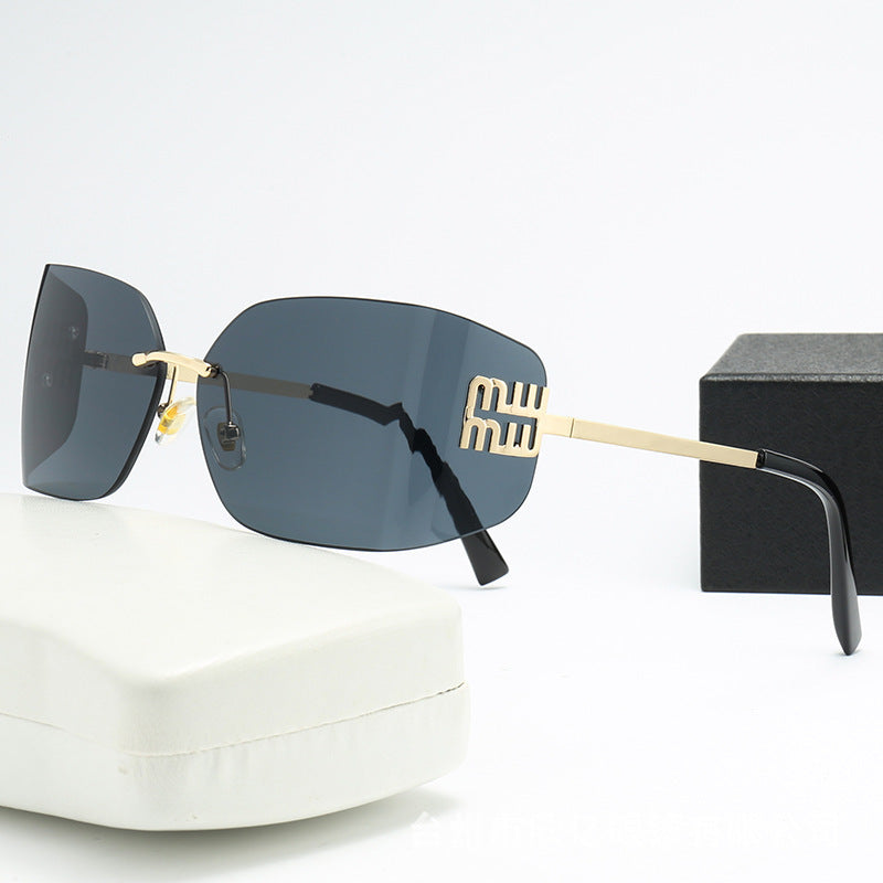 Silver Mirrored Rectangle Sunglasses Women Men Candy Color Sun Glasses