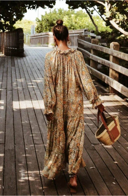 Bohemian Floral Maxi Dress