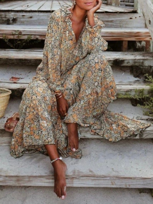 Bohemian Floral Maxi Dress