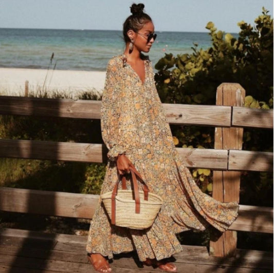 Bohemian Floral Maxi Dress