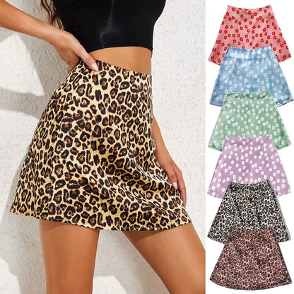 Leopard Print Mini Skirt