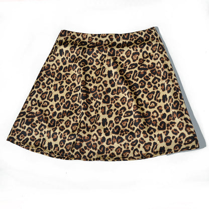 Leopard Print Mini Skirt