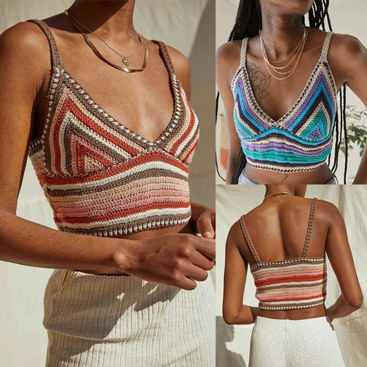 Colorful Crochet Crop Top
