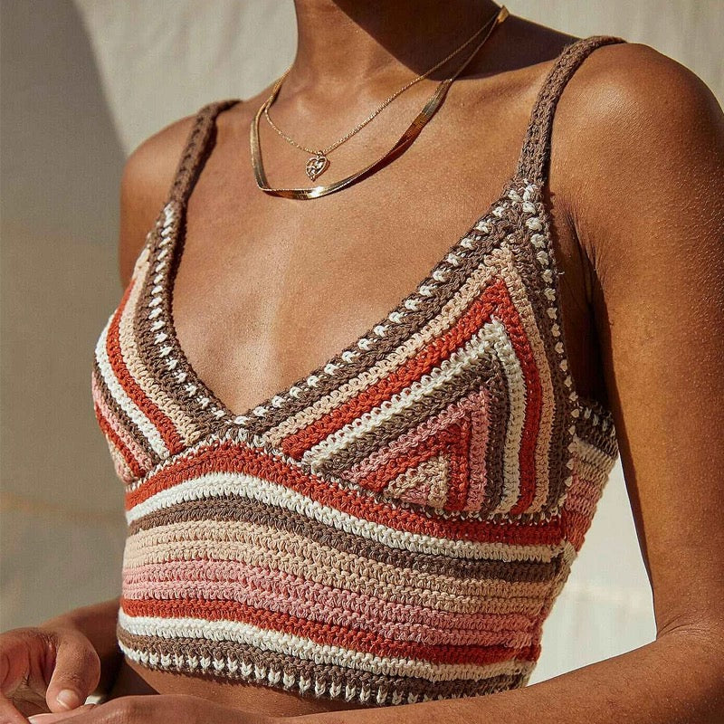 Colorful Crochet Crop Top