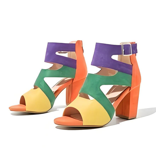Colorful Strappy High Heels